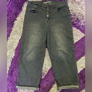 black washed out jeans